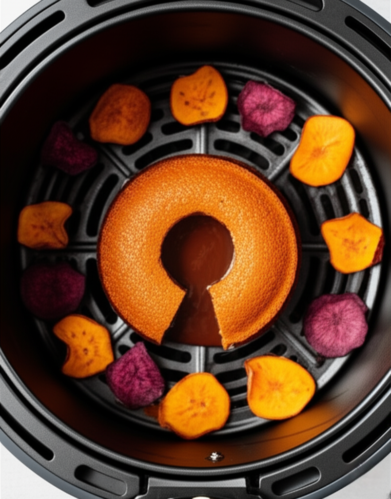 Chips Finos e Crocantes de Batata Doce Laranja e Roxa]