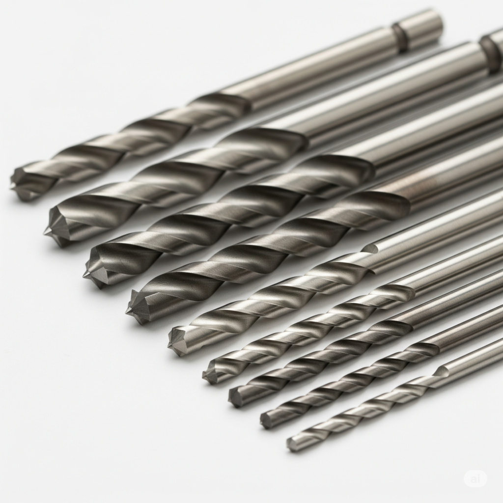 Brocas de Aço Rápido (HSS): Ideais para metal e plástico.