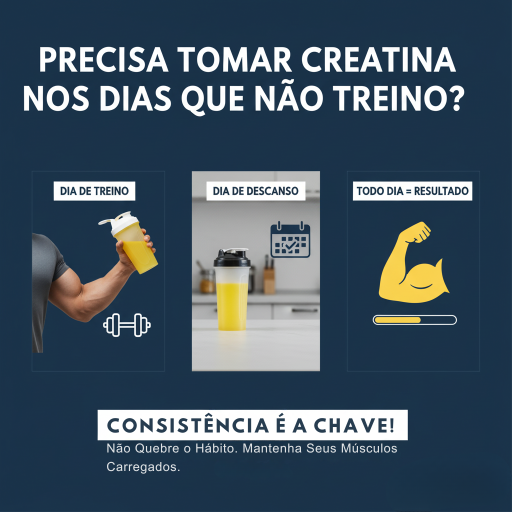 precisa tomar creatina nos dias que não treino