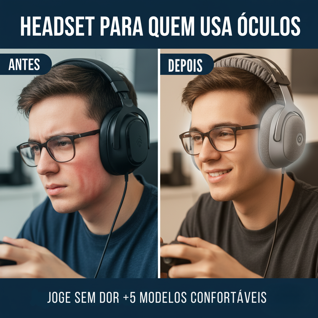melhor headset para quem usa oculos